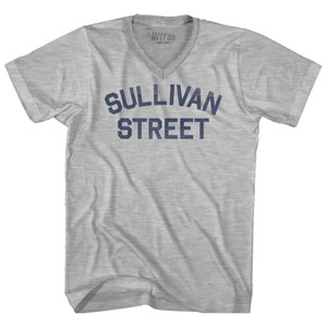 Sullivan Street Adult Cotton V-neck T-shirt - Grey Heather