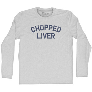 Chopped Liver Adult Cotton Long Sleeve T-shirt - Grey Heather