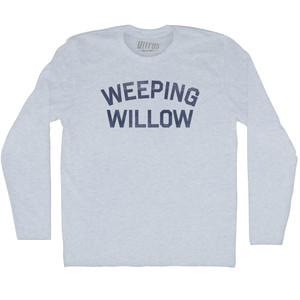 Weeping Willow Adult Tri-Blend Long Sleeve T-shirt - Athletic White