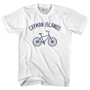 Cayman Islands Vintage Bike Womens Cotton Junior Cut T-Shirt - White Cayman Islands Vintage Bike Womens Cotton Junior Cut T-Shirt - White