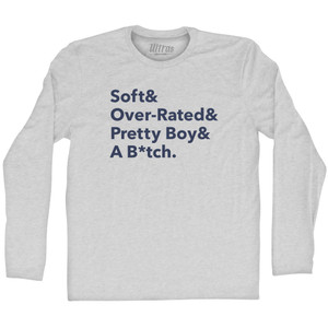 Fab 5 Laettner College Basketball Adult Cotton Long Sleeve T-shirt - Grey Heather