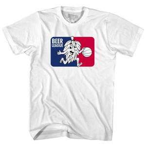 Beer League Hops Playing Basketball Logo Youth Cotton T-shirt - White Beer League Hops Playing Basketball Logo Youth Cotton T-shirt - White