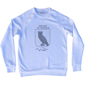 Owl Flag Tatar Flag Of The Tartarian (Early Russia) Empire De Tartarie Adult Tri-Blend Sweatshirt - White