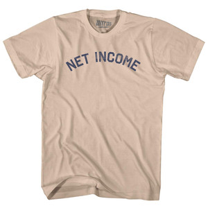 Net Income Adult Cotton T-shirt - Creme