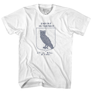 Owl Flag Tatar Flag Of The Tartarian (Early Russia) Empire De Tartarie Youth Cotton T-shirt - White Owl Flag Tatar Flag Of The Tartarian (Early Russia) Empire De Tartarie Youth Cotton T-shirt - White