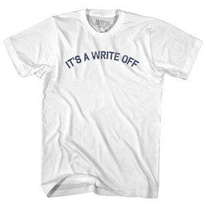 It's A Write Off Adult Cotton T-shirt - White