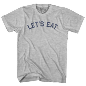 Let's Eat Adult Cotton T-shirt - Grey Heather