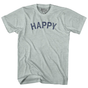 Happy Adult Tri-Blend T-shirt - Athletic Cool Grey