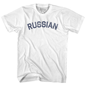 Russian Adult Cotton T-shirt - White