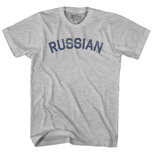 Russian Adult Cotton T-shirt - Grey Heather