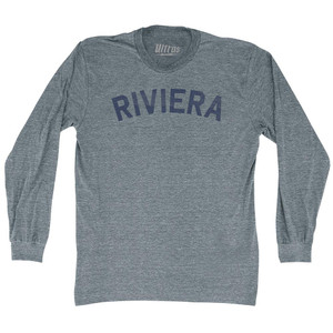 Riviera Adult Tri-Blend Long Sleeve T-shirt - Athletic Grey
