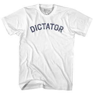 Dictator Womens Cotton Junior Cut T-Shirt - White