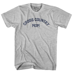 Cross Country Mom Womens Cotton Junior Cut T-Shirt - Grey Heather