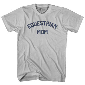 Equestrian Mom Adult Cotton T-shirt - Cool Grey