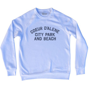 Coeur D'Alene City Park And Beach Adult Tri-Blend Sweatshirt - White Coeur D'Alene City Park And Beach Adult Tri-Blend Sweatshirt - White