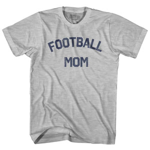 Football Mom Womens Cotton Junior Cut T-Shirt - Grey Heather