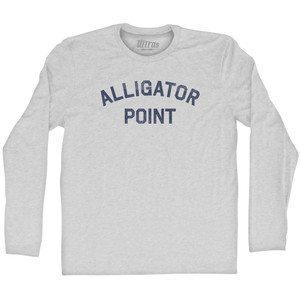 Alligator Point Adult Cotton Long Sleeve T-shirt - Grey Heather