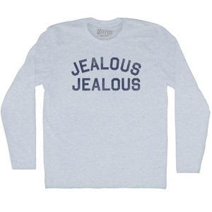 Jealous Jealous Adult Tri-Blend Long Sleeve T-shirt - Athletic White
