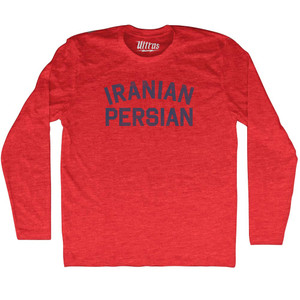Iranian Persian Adult Tri-Blend Long Sleeve T-shirt - Athletic Red Iranian Persian Adult Tri-Blend Long Sleeve T-shirt - Athletic Red