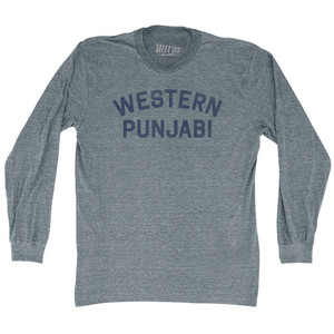 Western Punjabi Adult Tri-Blend Long Sleeve T-shirt - Athletic Grey Western Punjabi Adult Tri-Blend Long Sleeve T-shirt - Athletic Grey