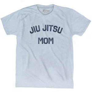 Jiu Jitsu Mom Adult Tri-Blend T-shirt - Athletic White