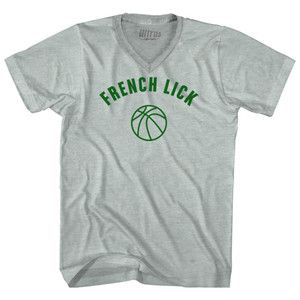 French Lick Basketball Adult Tri-Blend V-neck T-shirt - Athletic Cool Grey French Lick Basketball Adult Tri-Blend V-neck T-shirt - Athletic Cool Grey