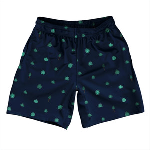 Tequilla Pattern Athletic Running Fitness Exercise Shorts 7" Inseam Shorts Made In USA - Navy Blue Tequilla Pattern Athletic Running Fitness Exercise Shorts 7" Inseam Shorts Made In USA - Navy Blue
