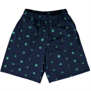 Tequilla Pattern Basketball Practice Shorts Made In USA - Navy Blue Tequilla Pattern Basketball Practice Shorts Made In USA - Navy Blue