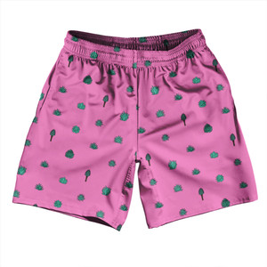 Tequilla Pattern Soccer Shorts Made In USA - Hot Pink Tequilla Pattern Soccer Shorts Made In USA - Hot Pink