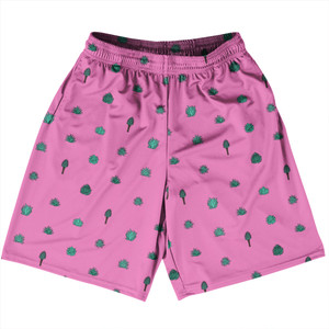 Tequilla Pattern Basketball Practice Shorts Made In USA - Hot Pink Tequilla Pattern Basketball Practice Shorts Made In USA - Hot Pink