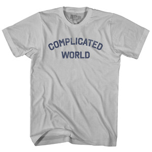 Complicated World Adult Cotton T-shirt - Cool Grey
