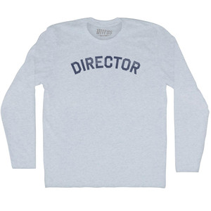 Director Adult Tri-Blend Long Sleeve T-shirt - Athletic White