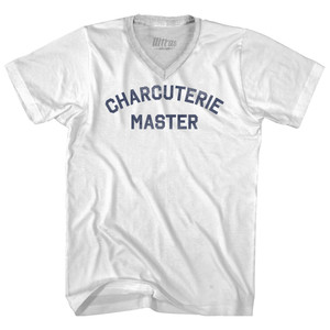 Charcuterie Master Adult Tri-Blend V-neck T-shirt - White
