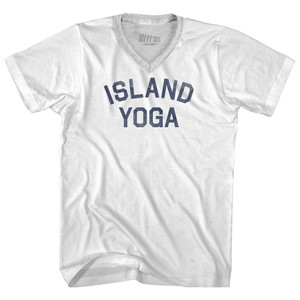 Island Yoga Adult Tri-Blend V-neck T-shirt - White