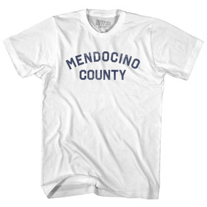 Mendocino County Adult Cotton T-shirt - White