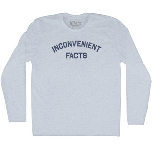 Inconvenient Facts Adult Tri-Blend Long Sleeve T-shirt - Athletic White