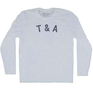 T & A Adult Tri-Blend Long Sleeve T-shirt - Athletic White