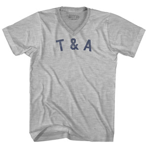 T & A Adult Cotton V-neck T-shirt - Grey Heather T & A Adult Cotton V-neck T-shirt - Grey Heather