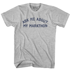Ask Me About My Marathon Youth Cotton T-shirt - Grey Heather