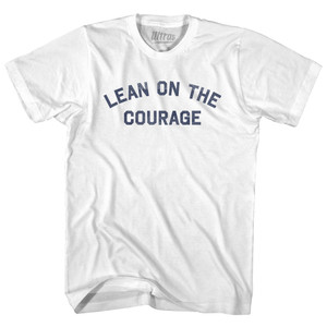 Lean On The Courage Womens Cotton Junior Cut T-Shirt - White
