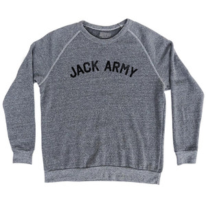 Jack Army Adult Tri-Blend Sweatshirt - Athletic Grey