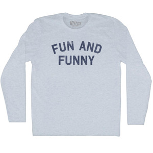 Fun And Funny Adult Tri-Blend Long Sleeve T-shirt - Athletic White