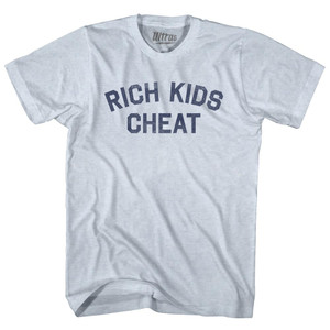 Rich Kids Cheat Adult Tri-Blend T-shirt - Athletic White