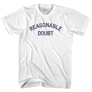 Reasonable Doubt Womens Cotton Junior Cut T-Shirt - White
