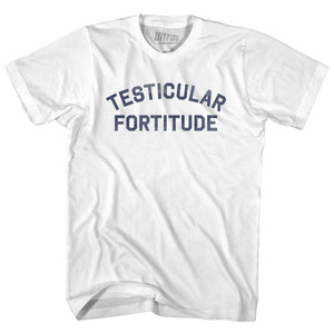 Testicular Fortitude Adult Cotton T-shirt - White