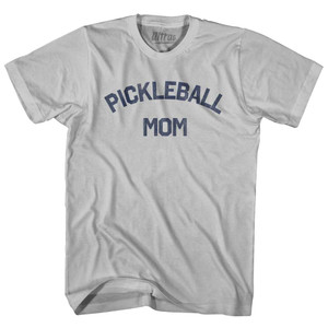 Pickleball Mom Adult Cotton T-shirt - Cool Grey