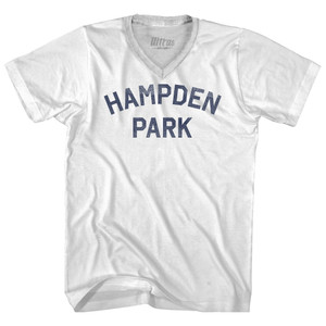 Hampden Park Adult Tri-Blend V-neck T-shirt - White