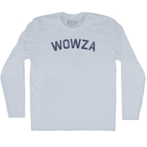 Wowza Adult Tri-Blend Long Sleeve T-shirt - Athletic White