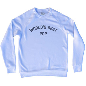 World's Best Pop Adult Tri-Blend Sweatshirt - White