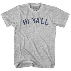 Hi Ya'll Adult Cotton T-shirt - Grey Heather